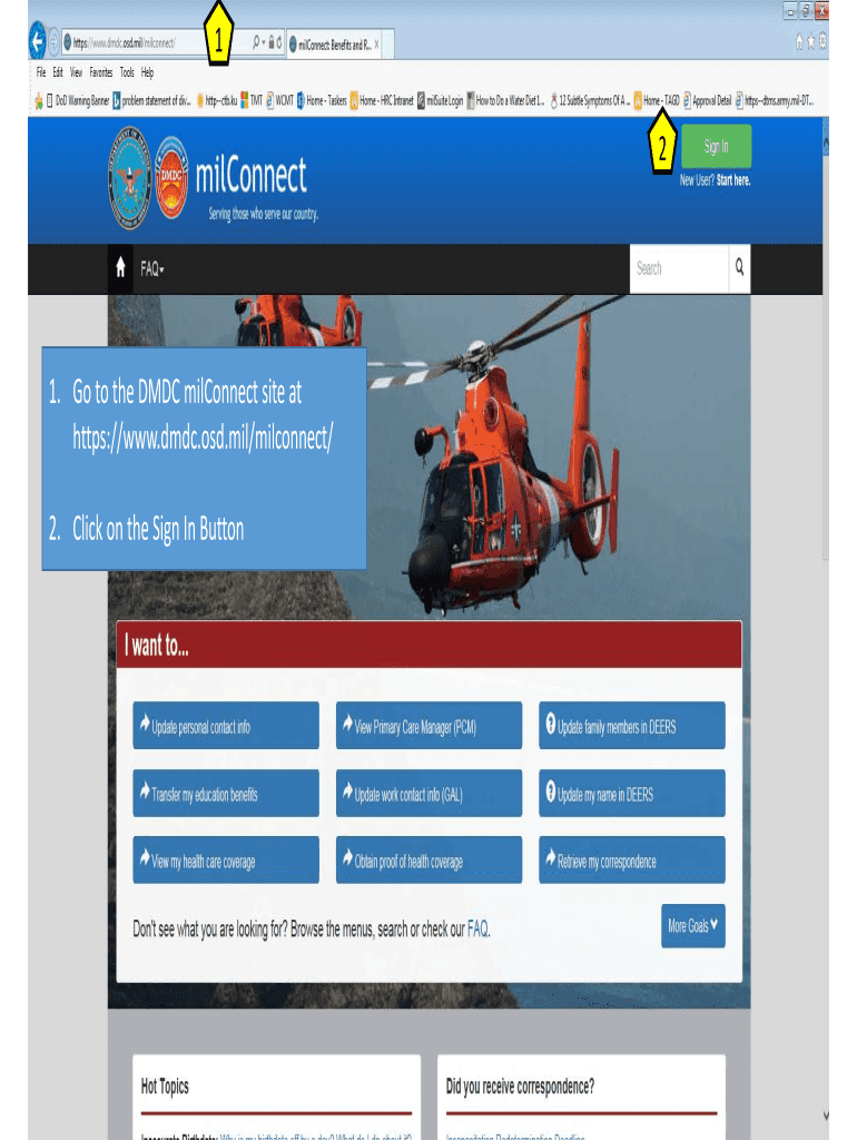 Milconnect Benefits And Records For Dod Affiliates Fill Online