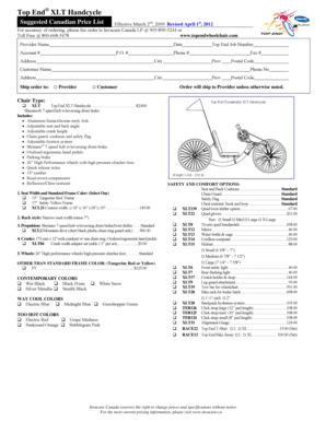 Fillable Online Suggested Canadian Price List Fax Email Print - pdfFiller