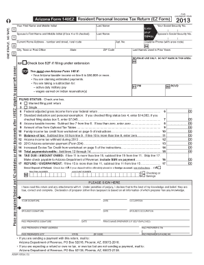 IRS Arizona Form 140EZ | pdfFiller