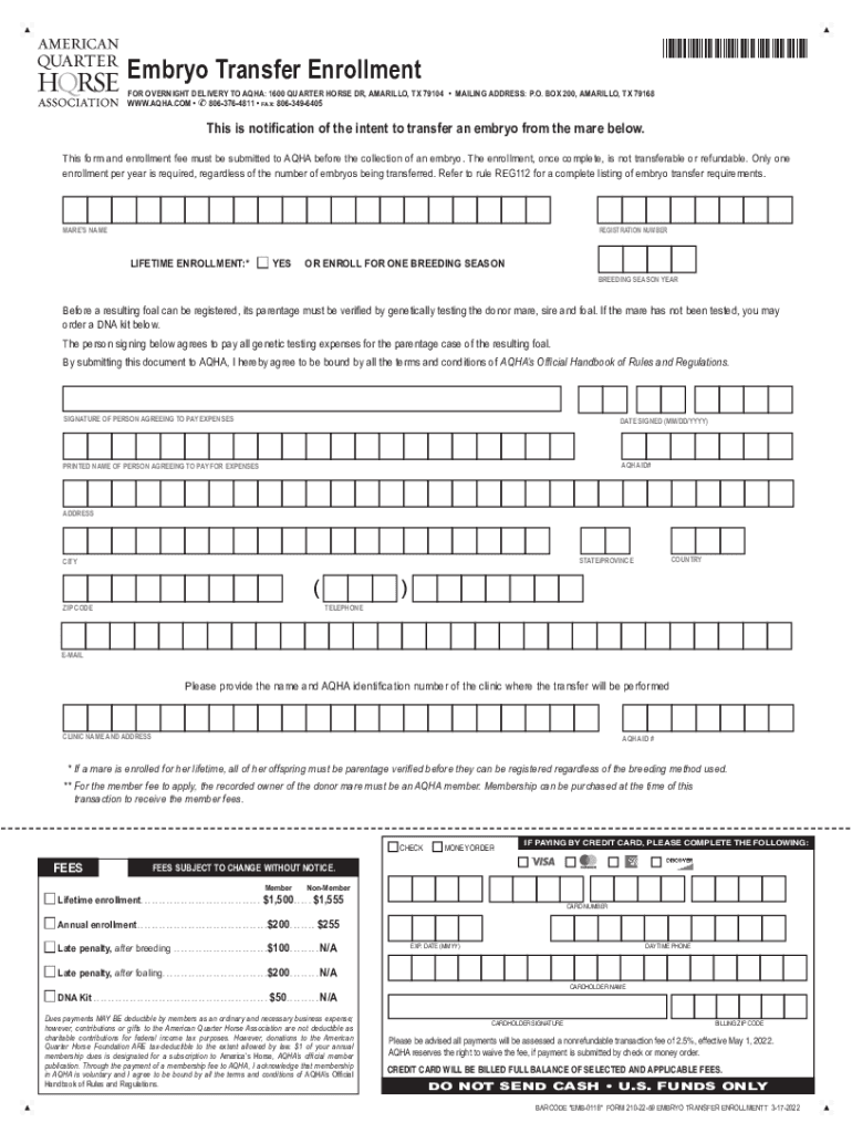 Aqha embryo enrollment Fill out & sign online DocHub(03)