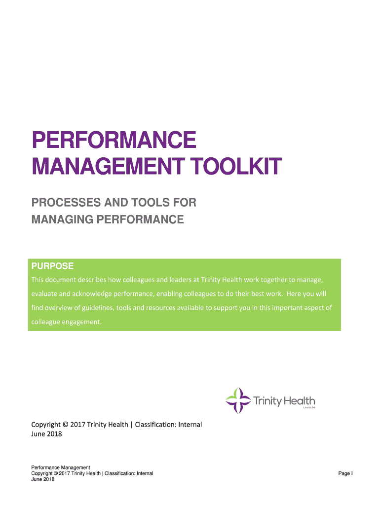 Fillable Online workday trinityhealth performance management toolkit