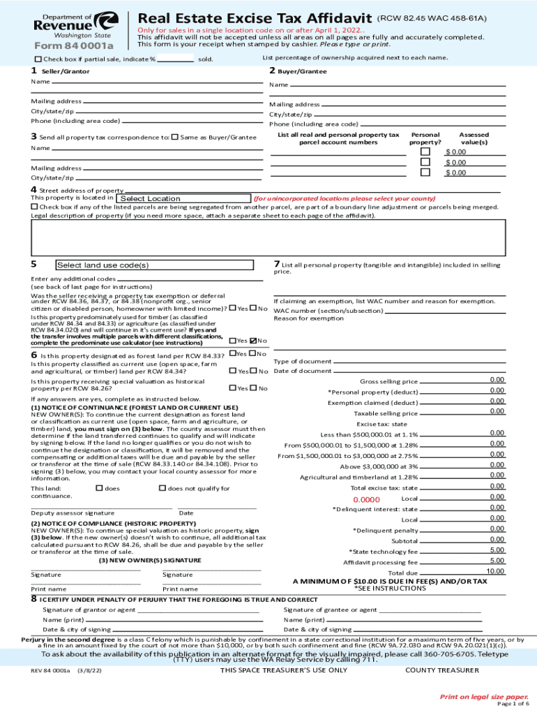 Real estate excise tax affidavit Fill out & sign online DocHub