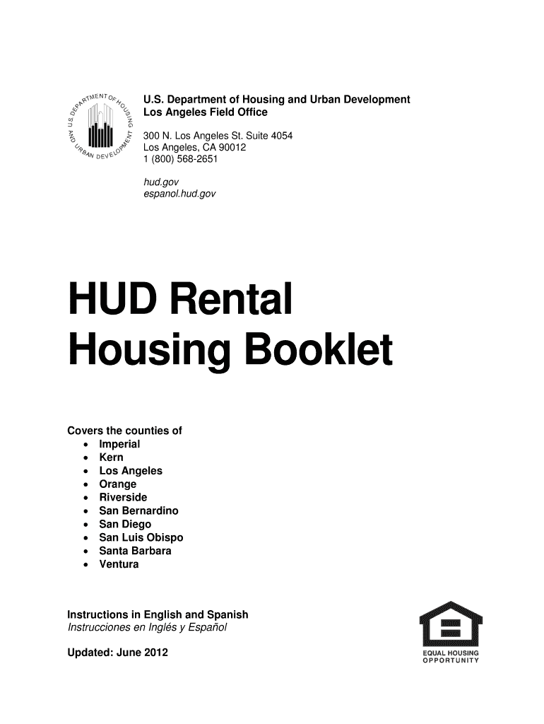 Fillable Online HUD Rental Housing Booklet Fax Email Print pdfFiller