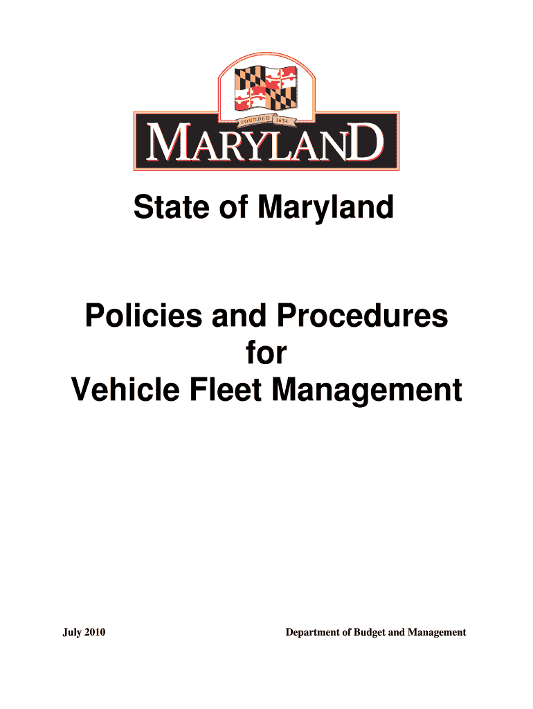 Fillable Online Policies and Procedures for Vehicle Fleet Management
