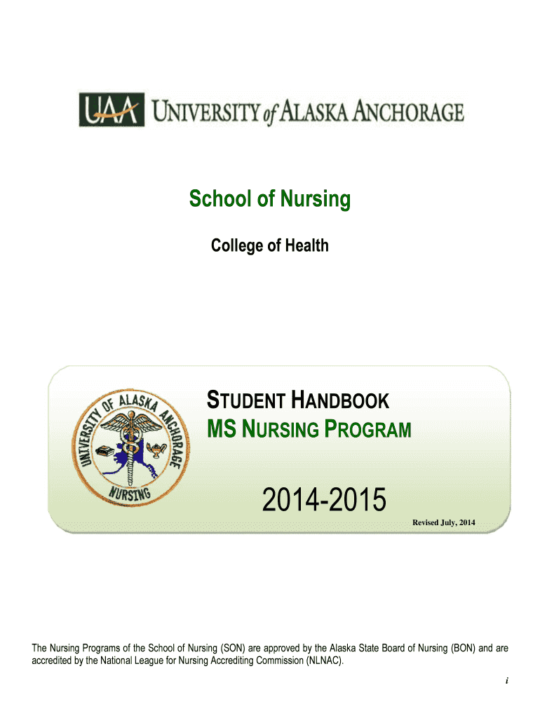 Fillable Online uaa alaska MS NURSING PROGRAM uaa alaska Fax Email
