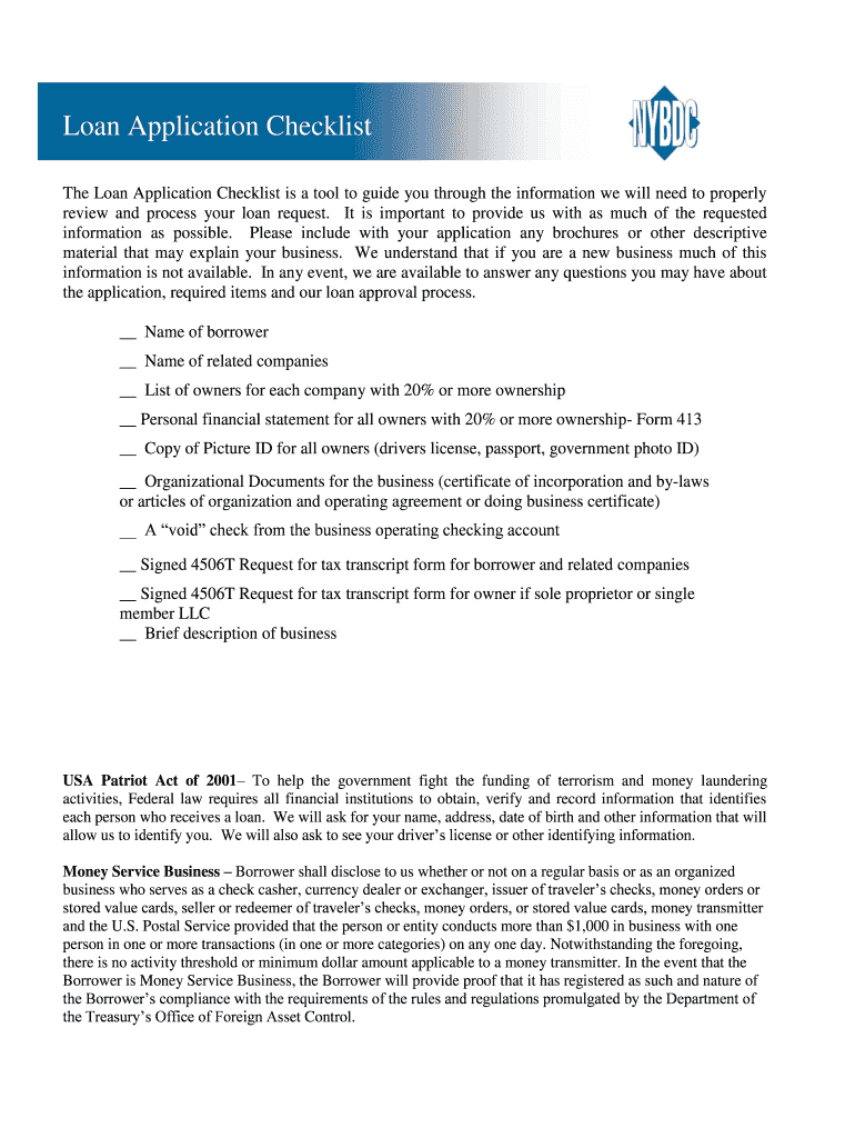 Fillable Online Hurricane Sandy Small Business Relief Fund Loan