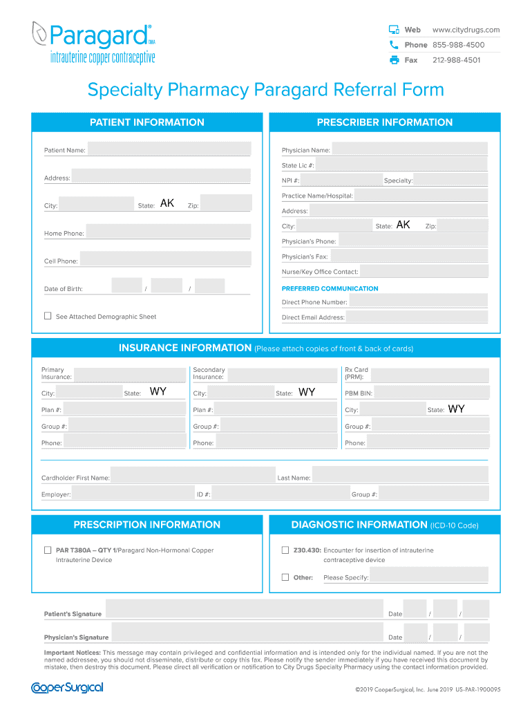 Fillable Online Specialty Pharmacy Referral Form Fax Email Print