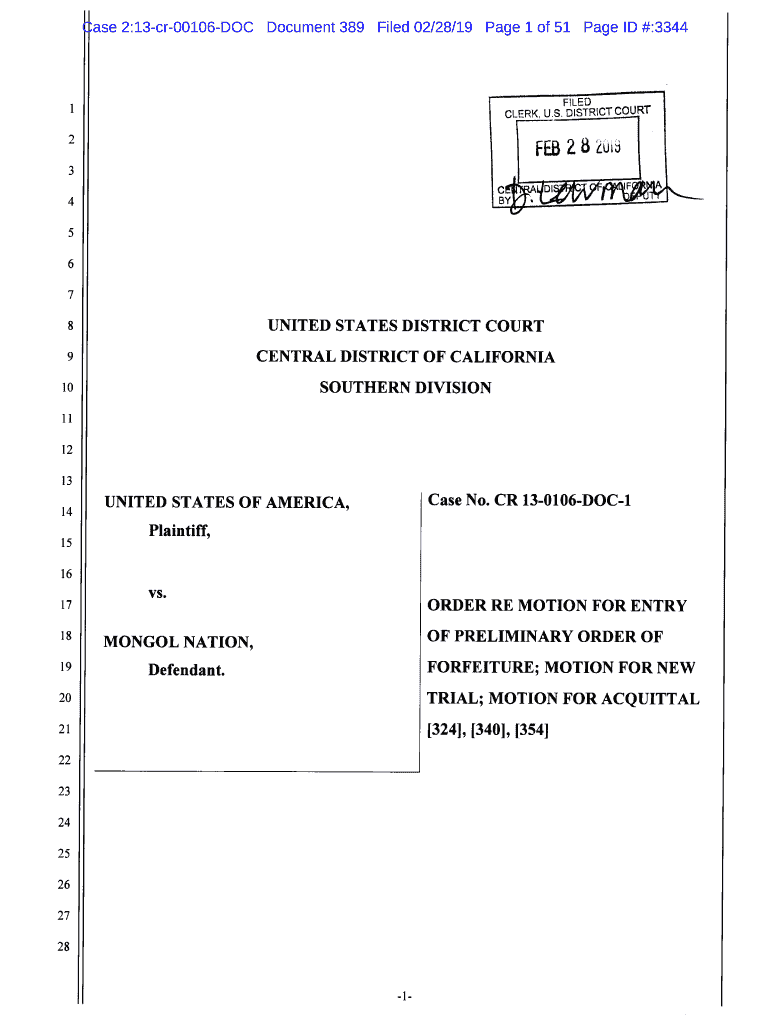 Fillable Online Eastern District of Texas Memorandum and Order Fax