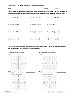 Linear Equations Worksheet With Answers Pdf - Fill Online, Printable