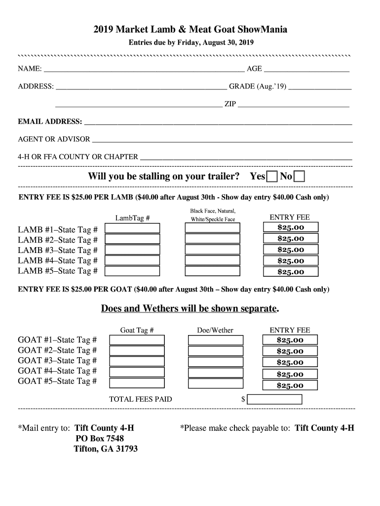 Fillable Online Livestock General Information Arkansas State Fair Fax