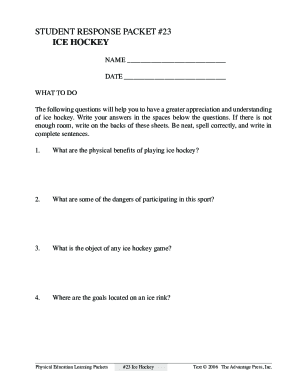 Physical Education Learning Packets Answer Key - Fill Online, Printable