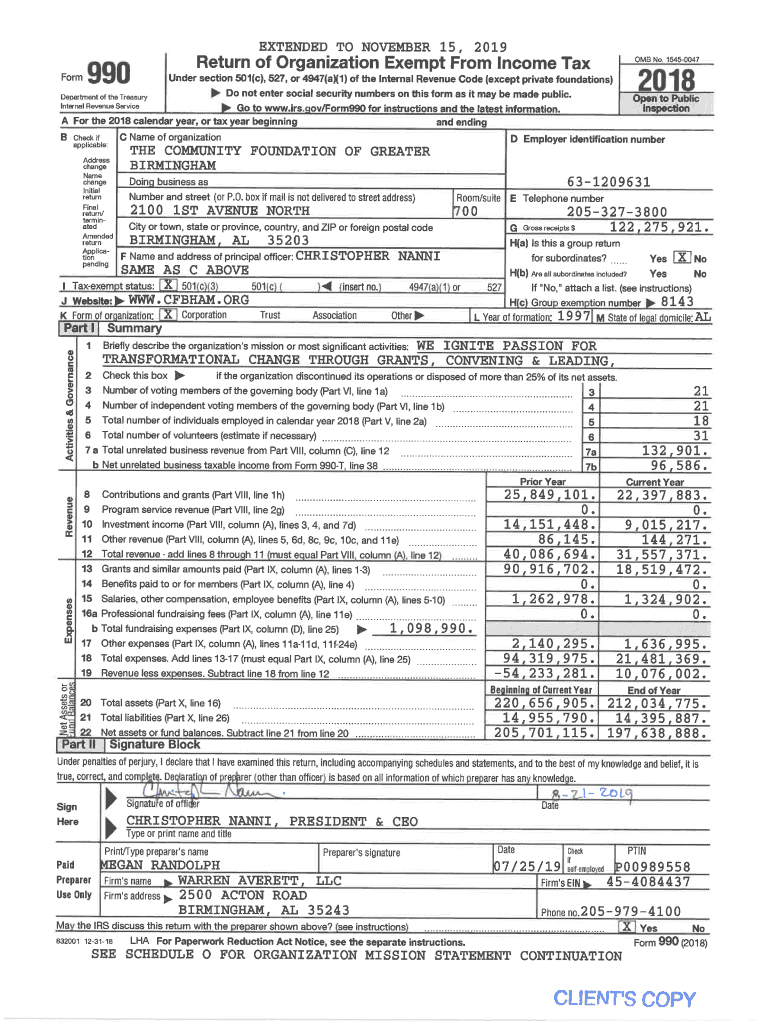 Fillable Online Nonprofit Explorer CARITAS OF BIRMINGHAM Form 990(04)