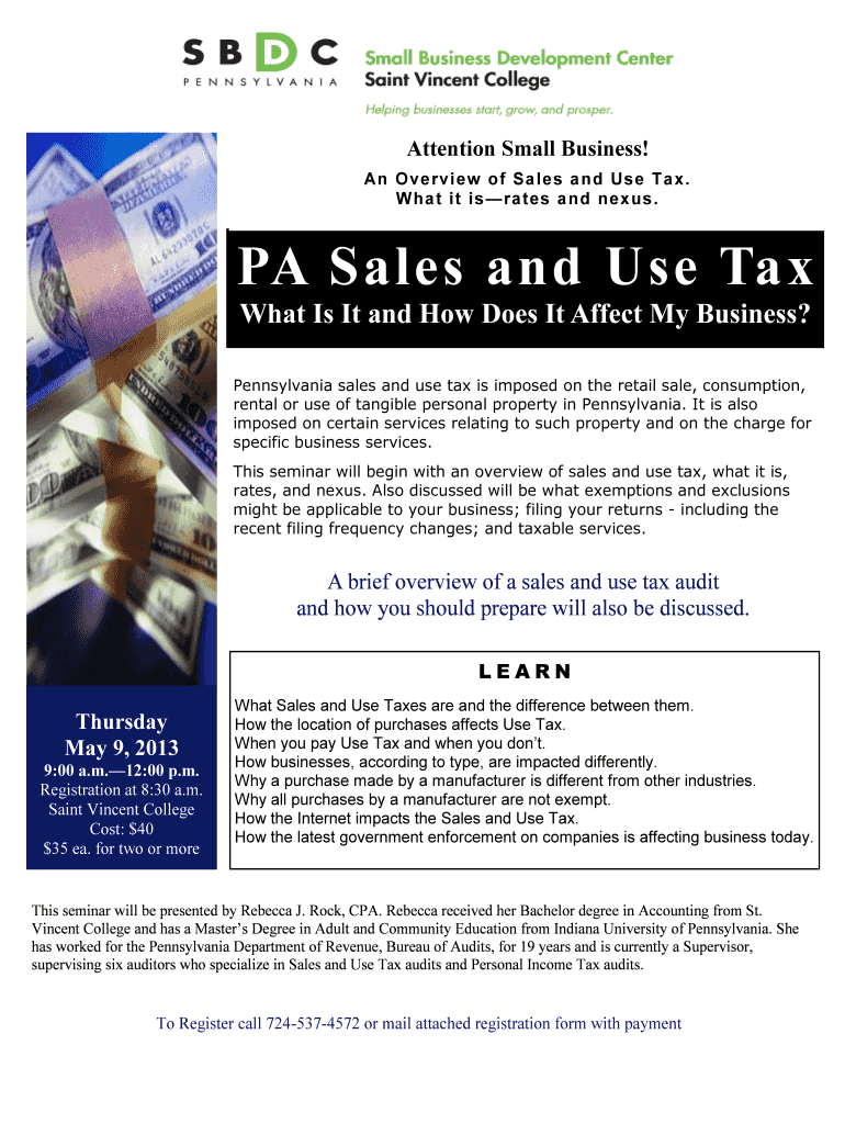 Fillable Online PA Sales and Use Tax Fax Email Print pdfFiller
