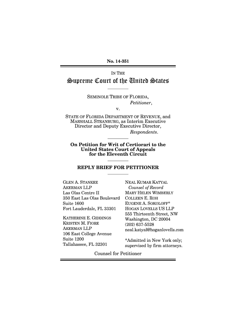 Fillable Online Fillable Online SEMINOLE TRIBE OF FLORIDA, Fax Email