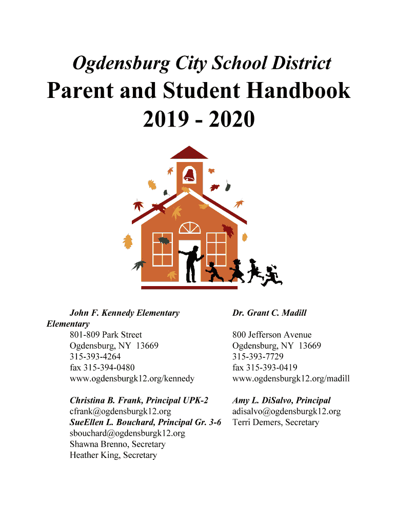 Fillable Online John F. Kennedy Elementary Staff Directory Ogdensburg City Fax Email Print