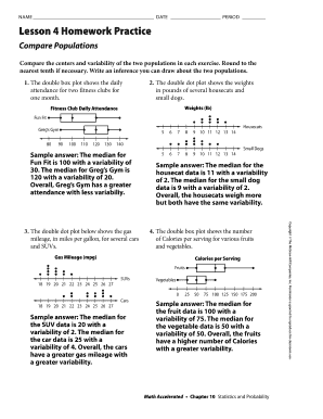 Lesson 4 Homework Practice Answer Key - Fill Online, Printable