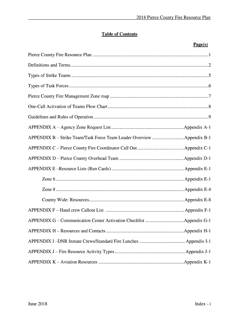 Fillable Online pierce county fire service emergency resource plan Fax