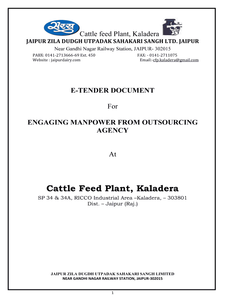 Fillable Online Fillable Online Cattle Feed Plant, Kaladera Jaipur