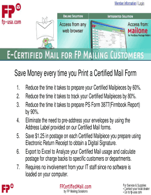 Neopost Certified Mail - Fill Online, Printable, Fillable, Blank
