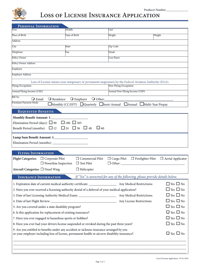 Fillable Online PRODUCER LICENSING MODEL ACT Table Of Contents Fax