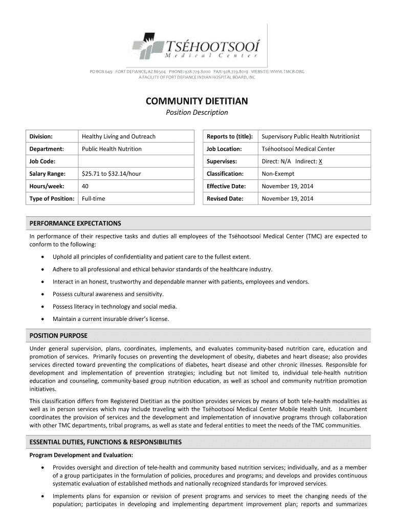 Fillable Online COMMUNITY DIETITIAN Fax Email Print pdfFiller