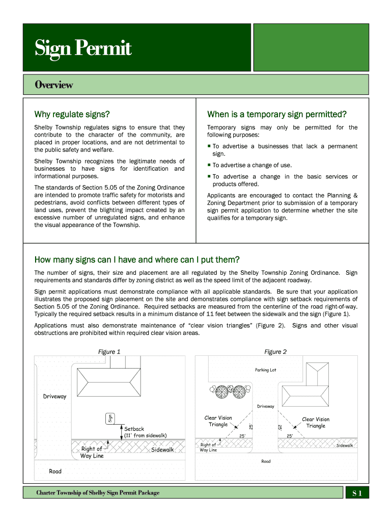 Fillable Online Shelby Township Sign Permit Application Fax Email Print