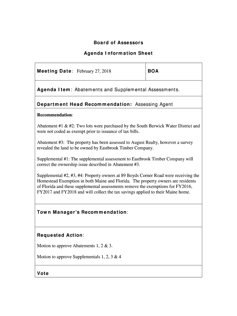 Fillable Online Lynn Assessor's Office City of Lynn Fax Email Print