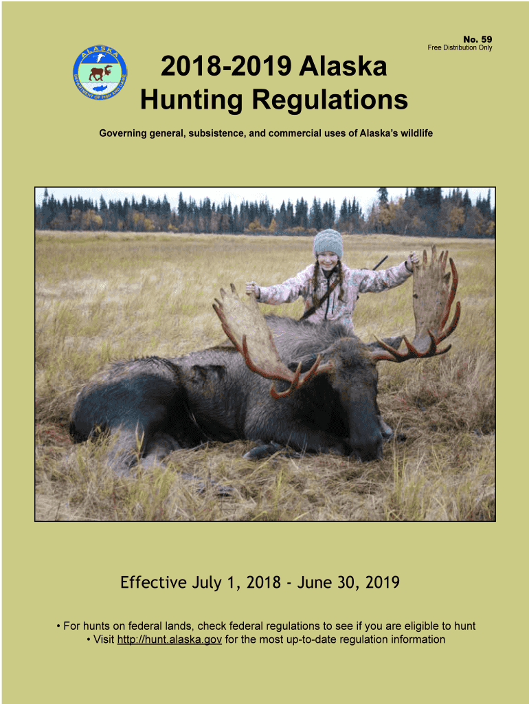 Fillable Online 20182019 Alaska Hunting Regulations Governing