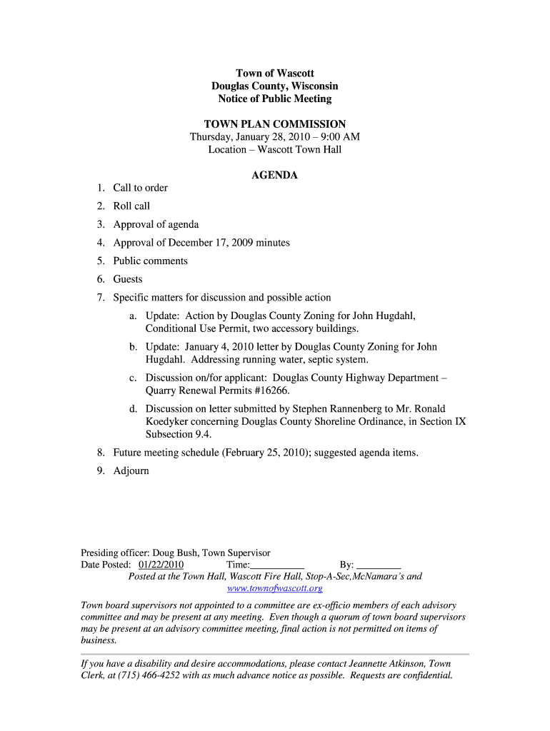 Fillable Online Update Action by Douglas County Zoning for John