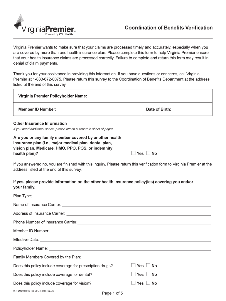 Fillable Online Virginia Premier Medicaid Managed Care Member Handbook