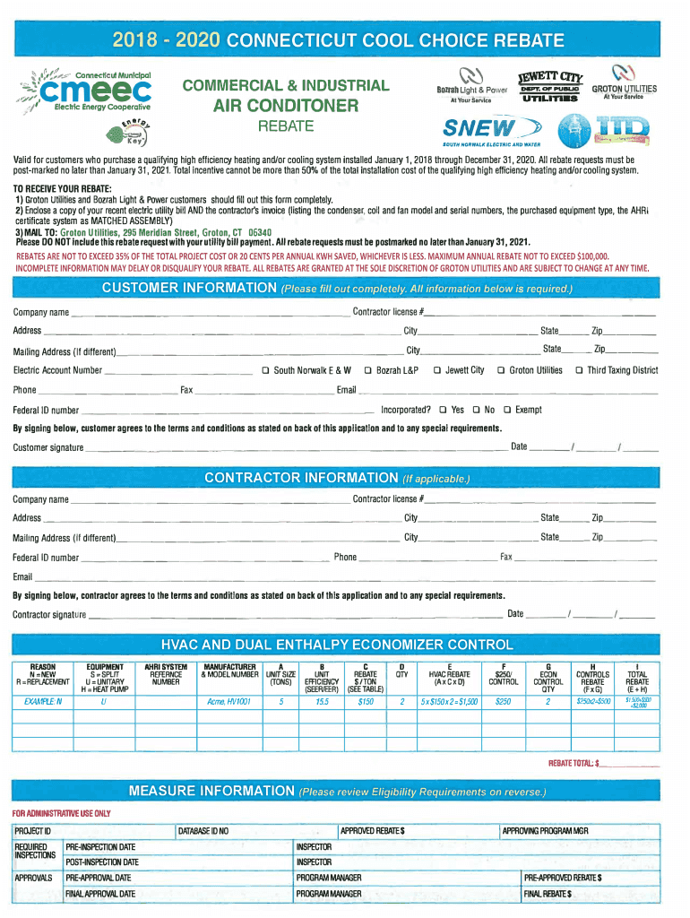 Fillable Online Electric Vehicle Rebate Program Groton Utilities Fax
