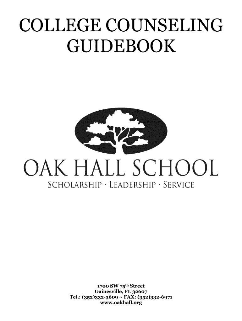 Fillable Online College Counseling Oak Hall School Fax Email Print