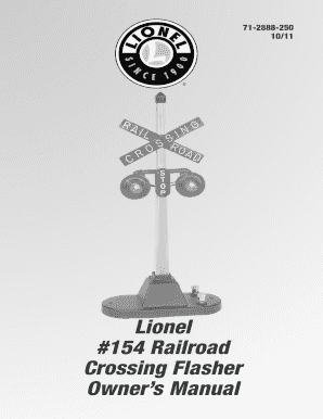 Fillable Online Wiring a Lionel 154 Railroad Crossing Flasher - Classic