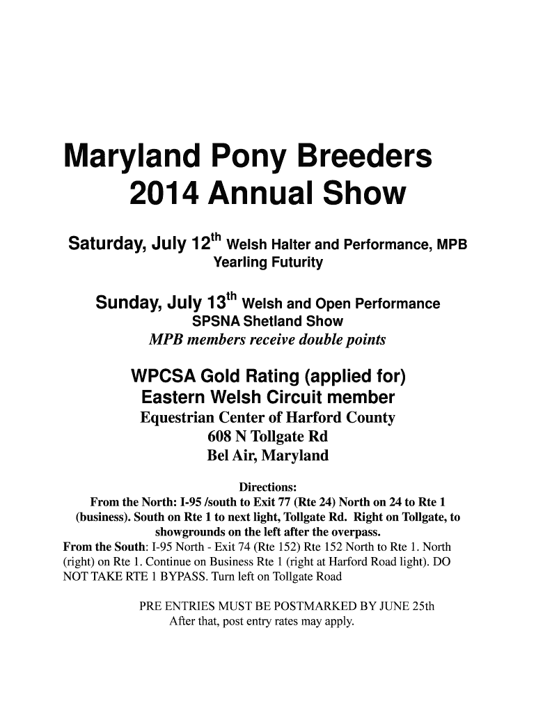 Fillable Online Ponies of all breeds showcased at Bel Air Equestrian