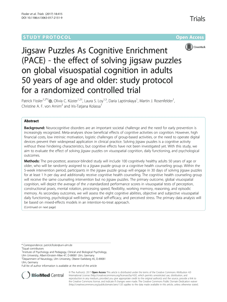 Fillable Online Benefits of Jigsaw Puzzles for Seniors with Alzheimer's