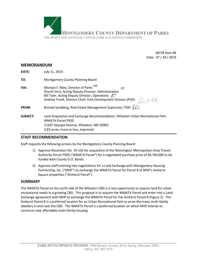 Fillable Online Montgomery County Planning Board Appoints Michael Riley Fax Email Print