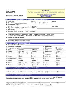 Fillable Online ACCIDENT CLAIM FORM INSTRUCTIONS - Aflac Fax Email