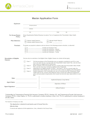Fillable Online Master Application: Instructions Fax Email Print