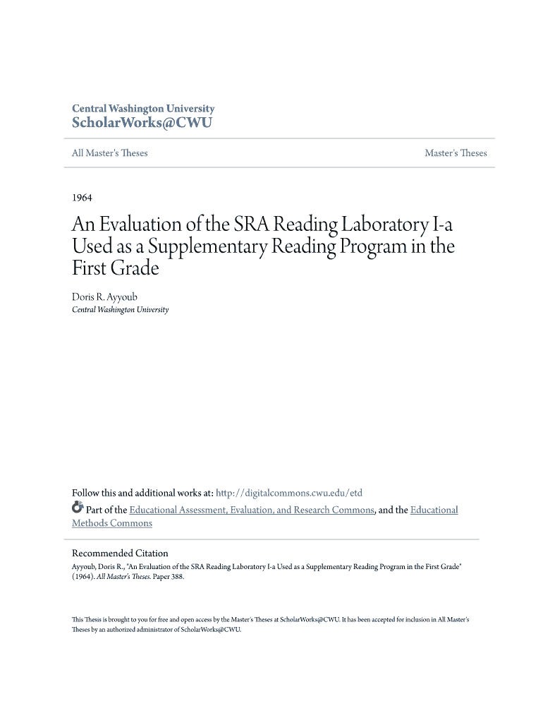 Sra Reading Laboratory Download Pdf Fill Online, Printable, Fillable