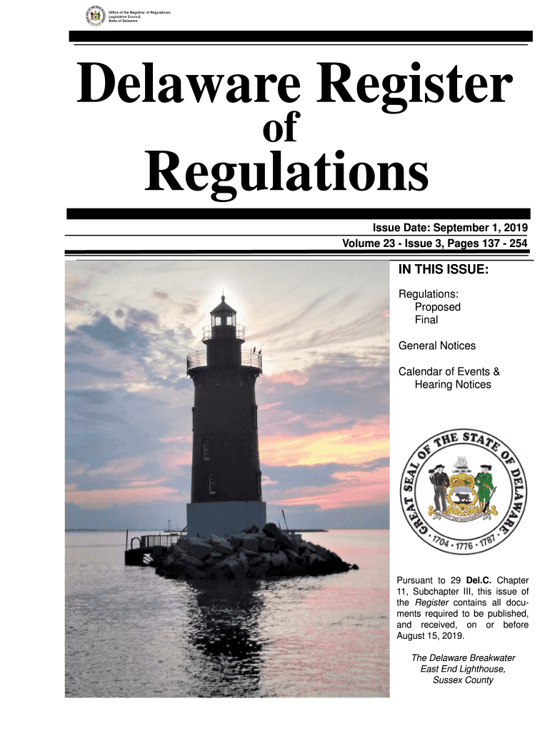 Fillable Online regulations delaware Re Financial Assurance for