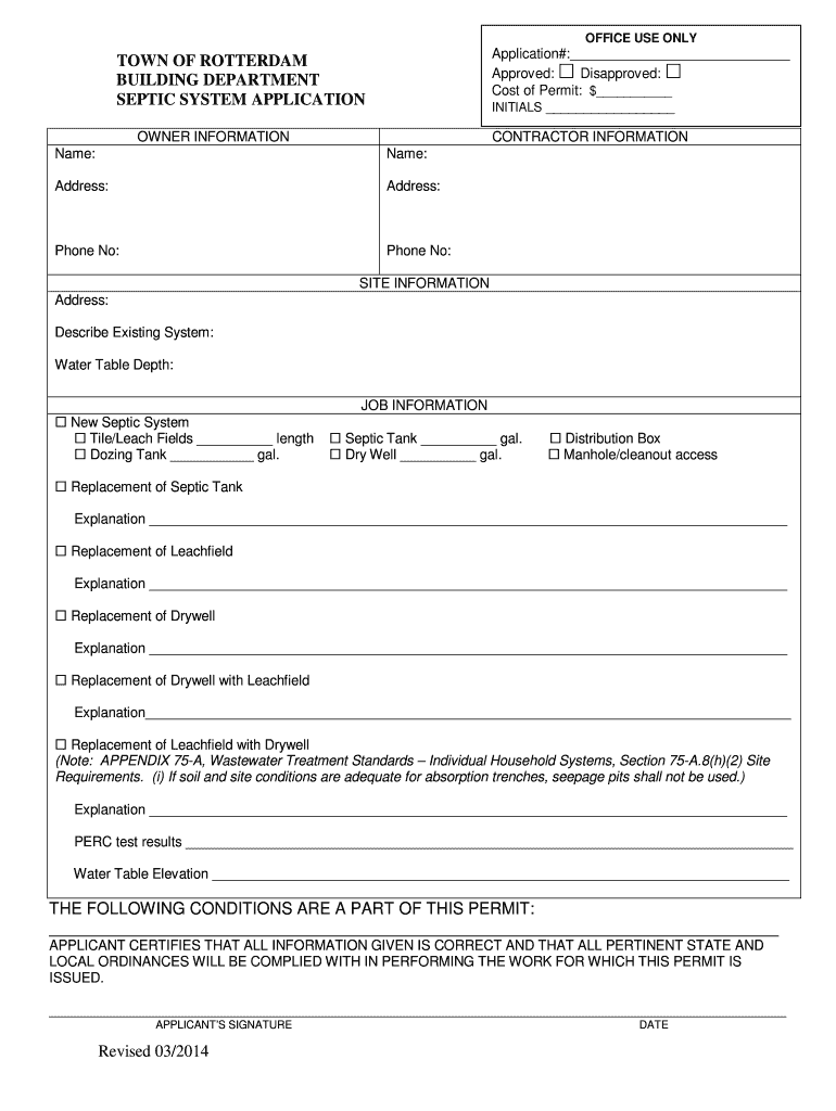 Fillable Online Septic System Construction Permit TN.gov Fax Email