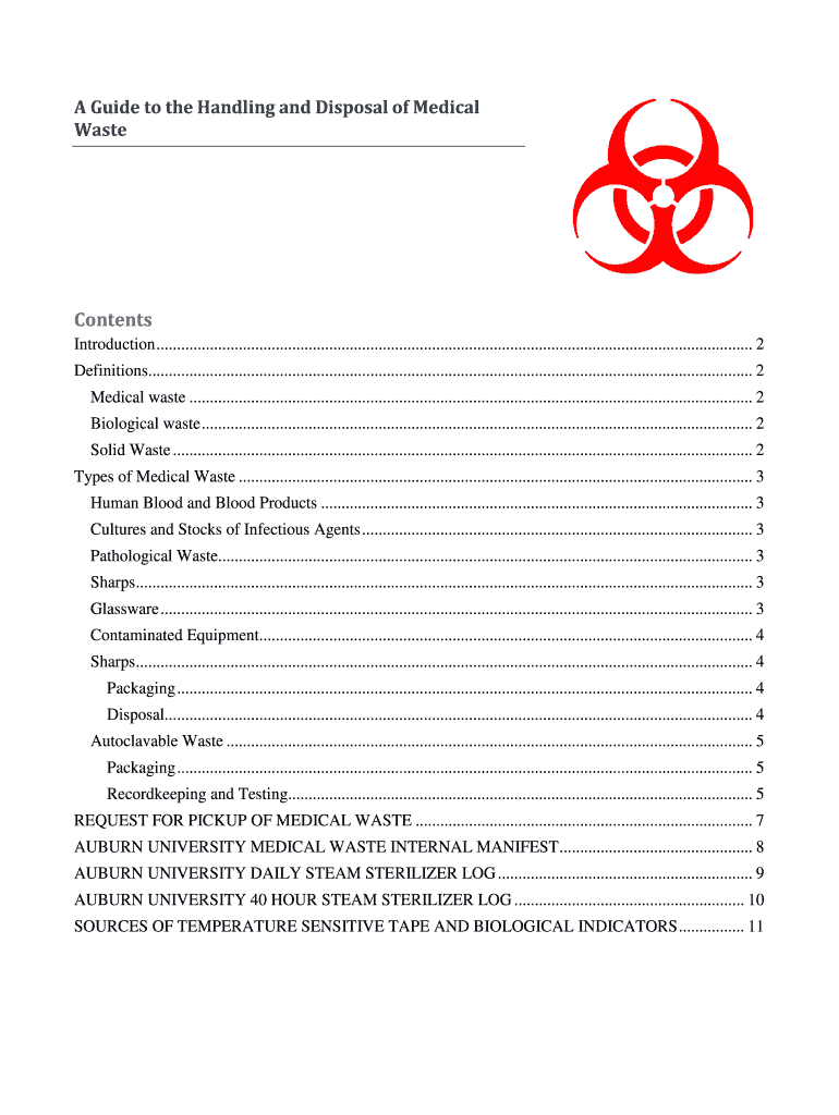 Fillable Online What is Medical Waste? Medical Waste Definition, Types