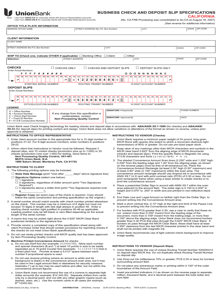 20142022 CA Union Bank form 55032CA Fill Online, Printable, Fillable