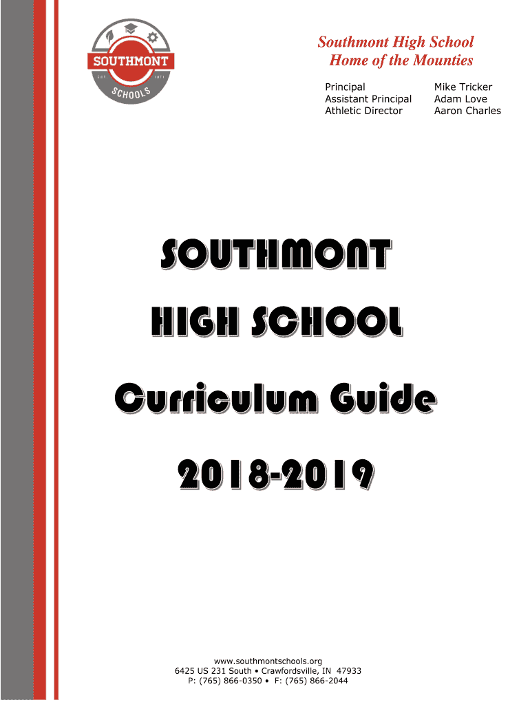 Fillable Online Southmont High School Home of the Mounties Fax Email