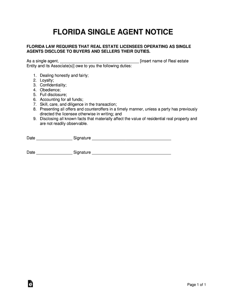 Florida transaction broker notice Fill out & sign online DocHub