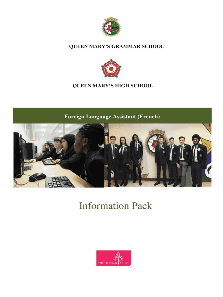 Fillable Online qmgs walsall sch The MFL Department Queen Mary's High