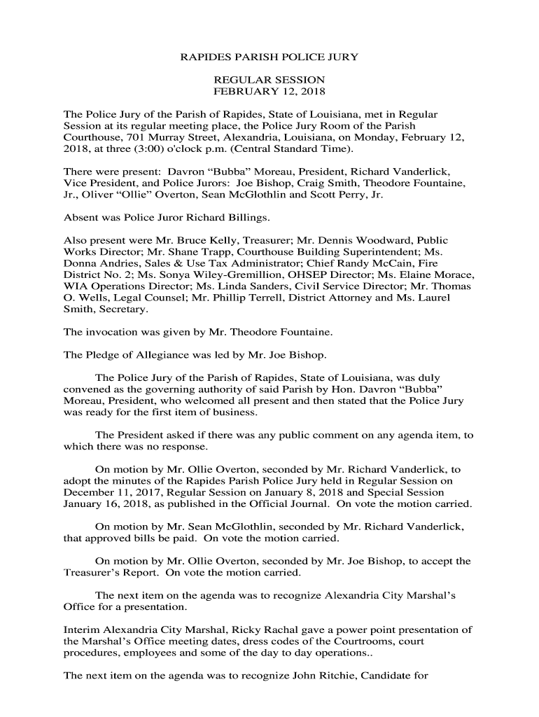 Fillable Online Courthouse, 701 Murray Street, Alexandria, Louisiana