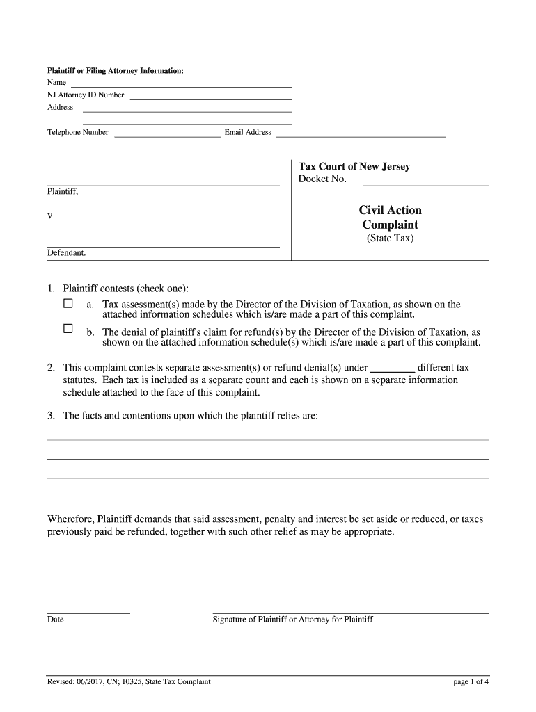 Fillable Online Free New Jersey Tax Forms Fax Email Print pdfFiller