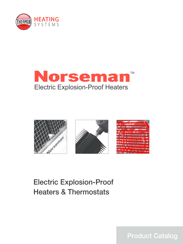 Fillable Online Norseman Product Catalog. electric explosionproof