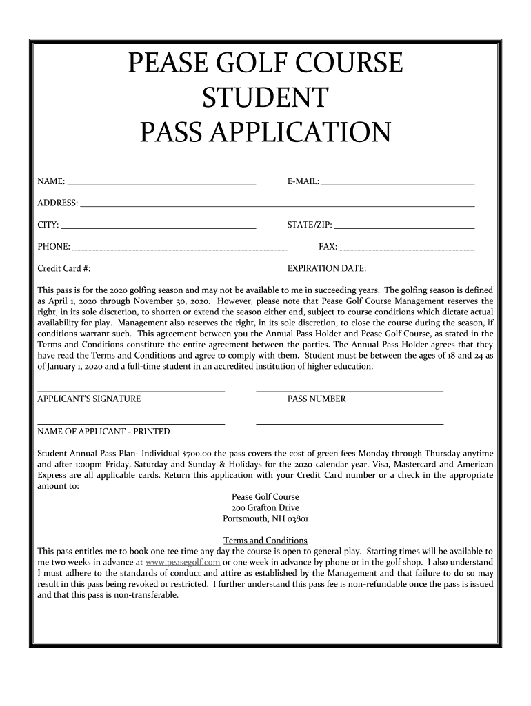 Fillable Online The Ultimate Golf Venue on the Seacoast Pease Golf